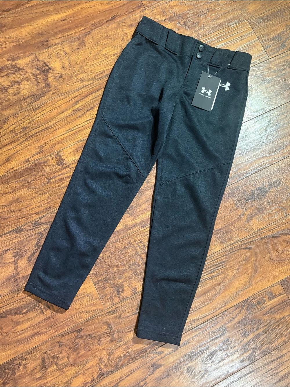 NWT under Armour boys size YXS long black baseball pants